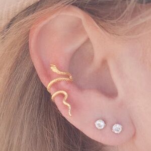 Ear Cuff Snake in Gold Vermeil by Jungle Via